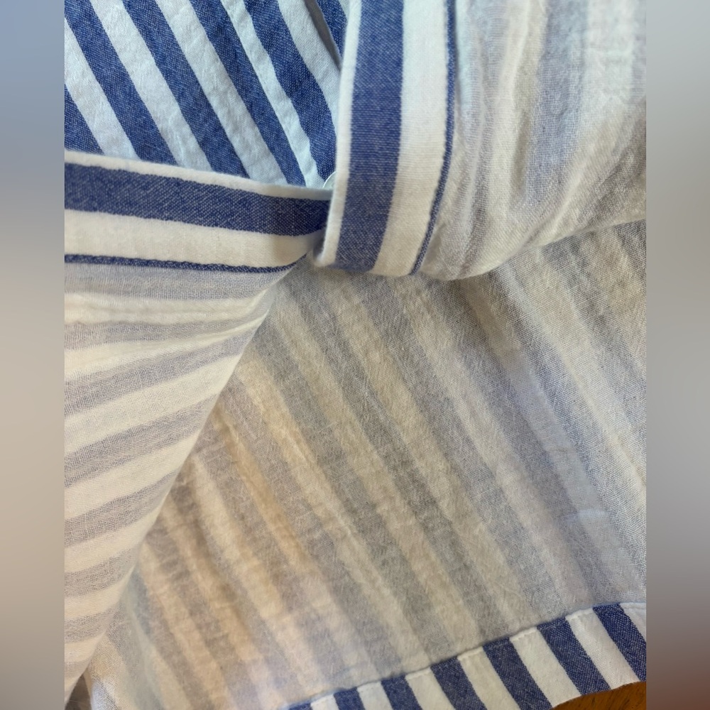 NWT Boden Ada Double Cloth Midi Dress Size 2 Blue White Stripe Coastal Preppy - Picture 16 of 16